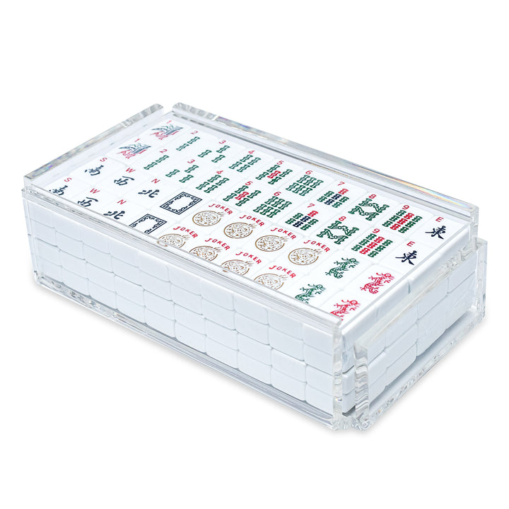 "El Mahjong" Mahjong Set Clear with Racks